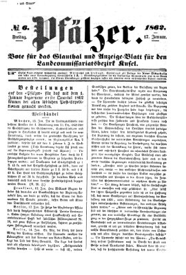 Pfälzer Freitag 17. Januar 1862