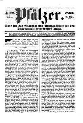 Pfälzer Freitag 28. März 1862