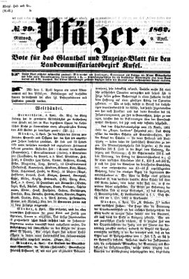 Pfälzer Mittwoch 9. April 1862