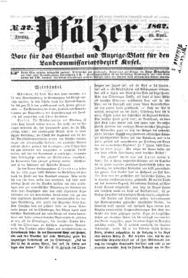 Pfälzer Freitag 18. April 1862