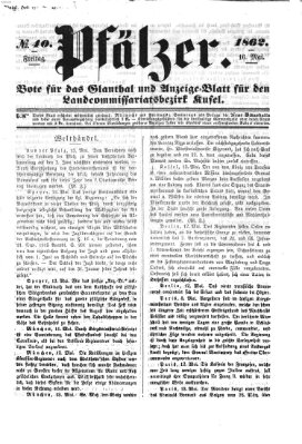 Pfälzer Freitag 16. Mai 1862