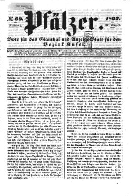 Pfälzer Mittwoch 27. August 1862