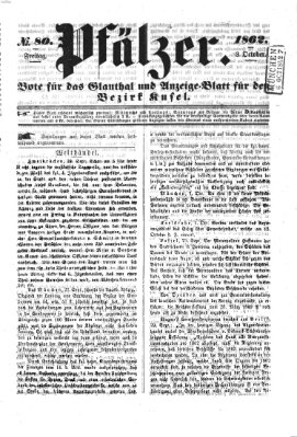 Pfälzer Freitag 3. Oktober 1862