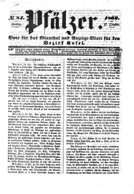 Pfälzer Freitag 17. Oktober 1862