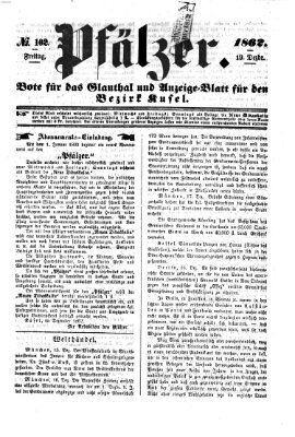 Pfälzer Freitag 19. Dezember 1862