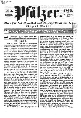 Pfälzer Mittwoch 14. Januar 1863