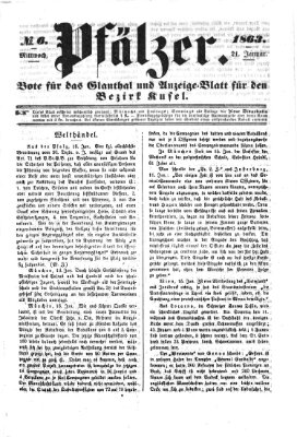 Pfälzer Mittwoch 21. Januar 1863