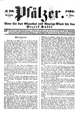 Pfälzer Mittwoch 11. März 1863