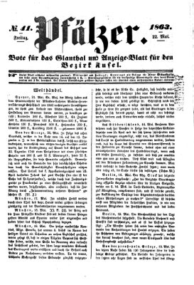 Pfälzer Freitag 22. Mai 1863