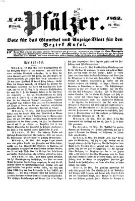 Pfälzer Mittwoch 27. Mai 1863