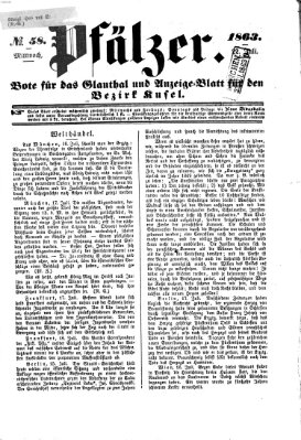 Pfälzer Mittwoch 22. Juli 1863