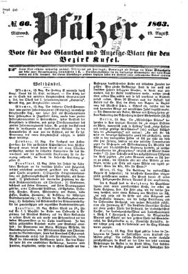 Pfälzer Mittwoch 19. August 1863