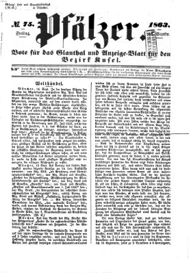 Pfälzer Freitag 18. September 1863