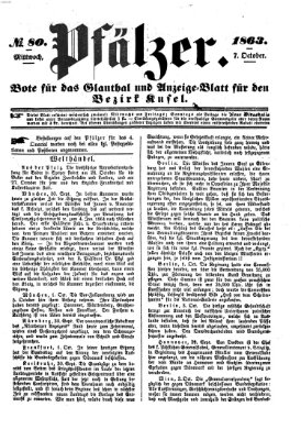 Pfälzer Mittwoch 7. Oktober 1863