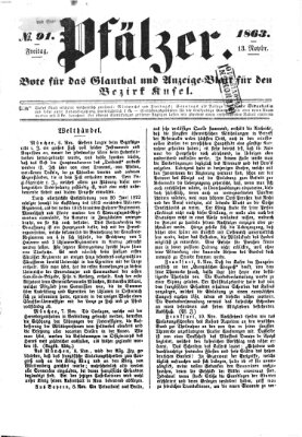 Pfälzer Freitag 13. November 1863