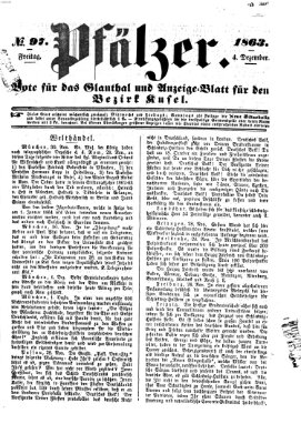 Pfälzer Freitag 4. Dezember 1863