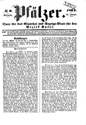 Pfälzer Mittwoch 20. Januar 1864