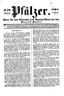 Pfälzer Mittwoch 3. Februar 1864