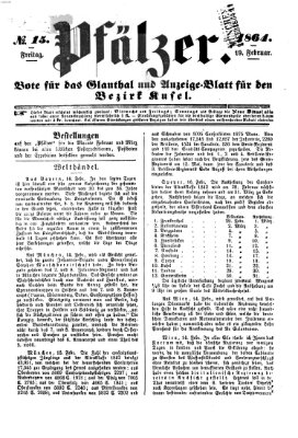 Pfälzer Freitag 19. Februar 1864