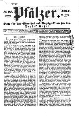 Pfälzer Freitag 11. März 1864