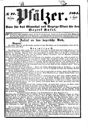 Pfälzer Freitag 1. April 1864