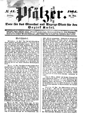 Pfälzer Freitag 20. Mai 1864