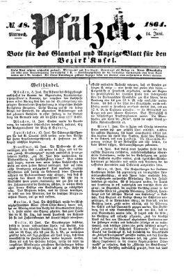 Pfälzer Dienstag 14. Juni 1864