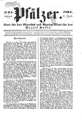 Pfälzer Mittwoch 10. August 1864