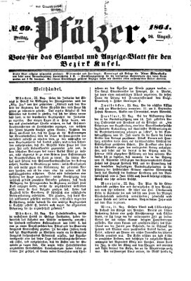 Pfälzer Freitag 26. August 1864