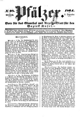 Pfälzer Mittwoch 7. Dezember 1864