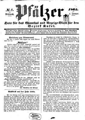 Pfälzer Mittwoch 4. Januar 1865