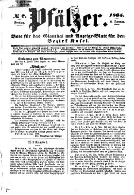 Pfälzer Freitag 6. Januar 1865