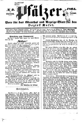 Pfälzer Mittwoch 11. Januar 1865