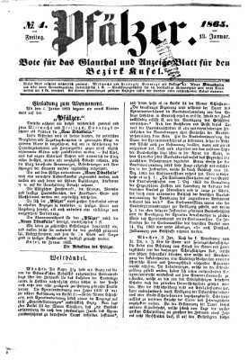 Pfälzer Freitag 13. Januar 1865