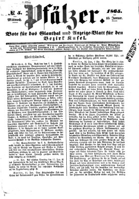 Pfälzer Mittwoch 18. Januar 1865