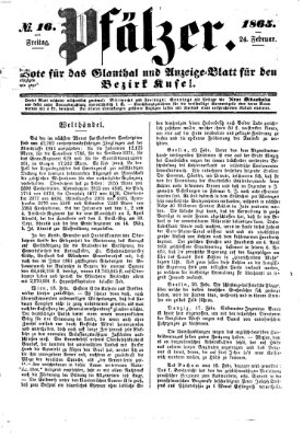 Pfälzer Freitag 24. Februar 1865