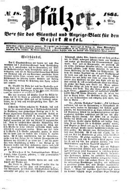 Pfälzer Freitag 3. März 1865