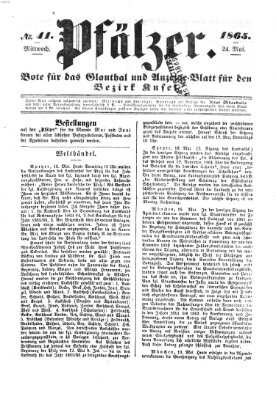 Pfälzer Mittwoch 24. Mai 1865