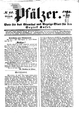 Pfälzer Mittwoch 28. Juni 1865