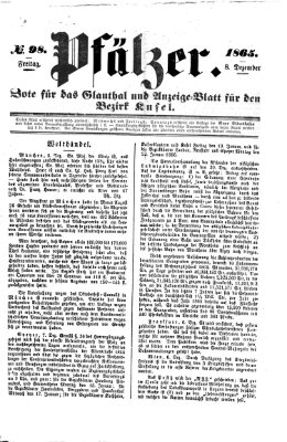 Pfälzer Freitag 8. Dezember 1865