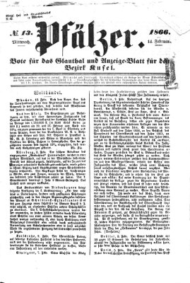 Pfälzer Mittwoch 14. Februar 1866