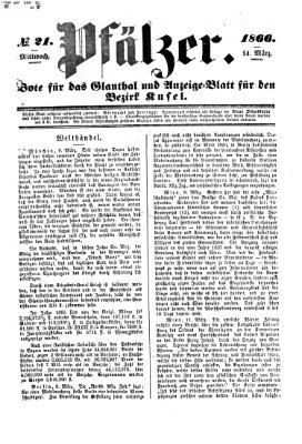 Pfälzer Mittwoch 14. März 1866