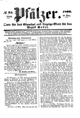 Pfälzer Mittwoch 28. März 1866