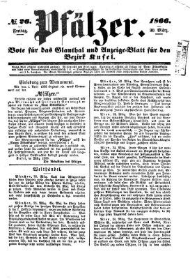 Pfälzer Freitag 30. März 1866