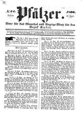 Pfälzer Freitag 27. April 1866