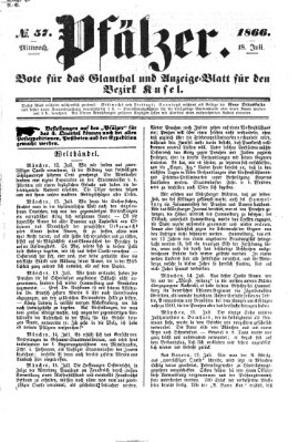 Pfälzer Mittwoch 18. Juli 1866