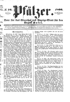 Pfälzer Freitag 21. September 1866