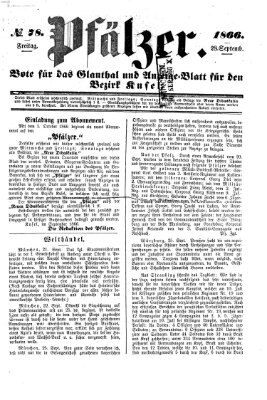 Pfälzer Freitag 28. September 1866