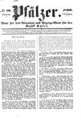 Pfälzer Mittwoch 7. November 1866