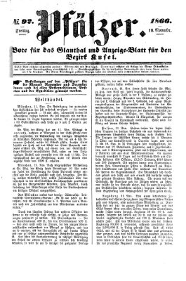 Pfälzer Freitag 16. November 1866